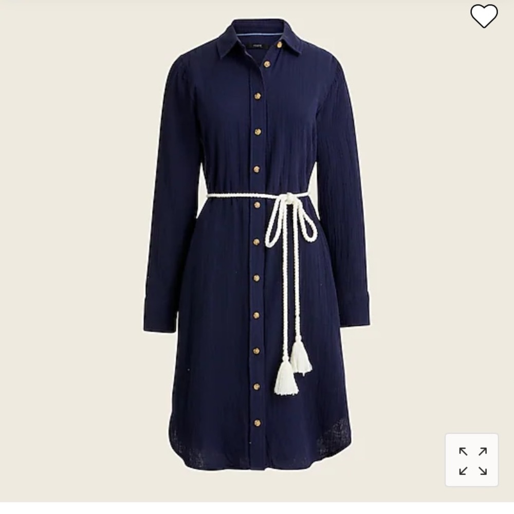 J. Crew Classic-fit soft gauze shirtdress